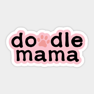 doodle mom with paw print Sticker